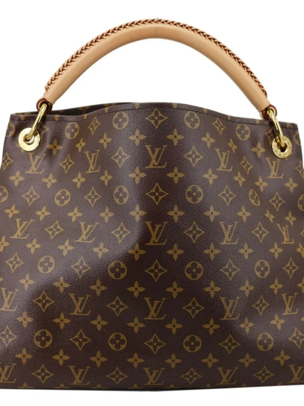 Louis Vuitton Artsy MM Monogram Canvas Hobo Bag Brown